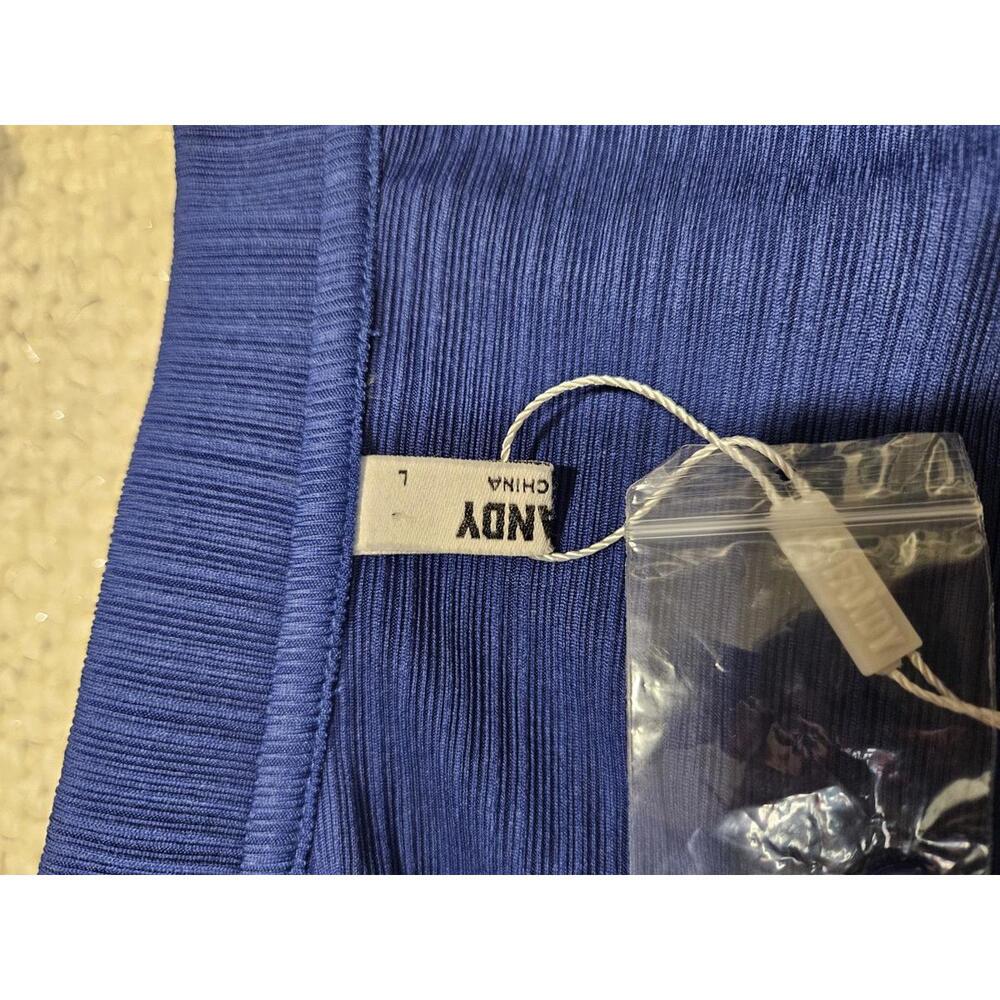 Nwt Coofandy Men's Stretchy Blue Long Sleeve Size L 800-1 - Picture 4 of 7